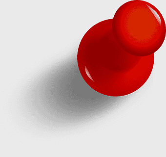Red pushpin, office pin, thumbtack, red tack, stationery supplies, desk accessories, bright red office tools, png