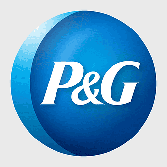 Procter & Gamble logo, P&G brand symbol, blue corporate sphere, chief executive business, consumer goods company, global consumer products, international brand identity