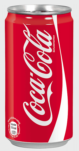 Coca-Cola can, carbonated soft drinks, beverage can, product design, soda pop, iconic brand, refreshment drink