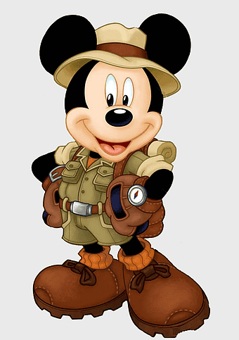Mickey Mouse Safari Adventure, Mickey Mouse Explorer Outfit, Mickey Mouse Birthday Party Themes, Mickey Mouse and Friends, Disney Character Adventure, Cartoon Safari Outfit, Adventure-Themed Disney Characters