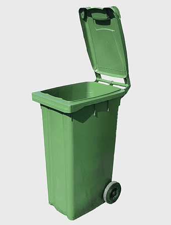 green wheeled trash bin, waste container recycling bin, green trash can, recyclable waste management, eco-friendly waste sorting, sustainable waste collection, green waste containment
