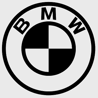 BMW 3 Series logo, black and white BMW emblem, BMW Motorrad symbol, monochrome car brand sign, automotive icon, classic car badge, luxury vehicle insignia