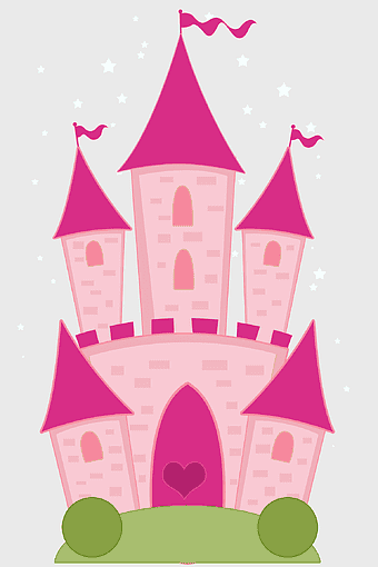 pink castle princess, disney princess castle, magenta castle illustration, fairy tale castle, enchanted castle art, princess party backdrop, magical castle design