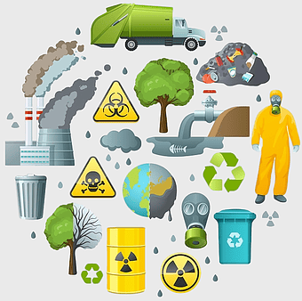 air pollution, heavy metal contamination, environmental degradation, natural ecosystem, industrial waste management, hazardous waste disposal, sustainable recycling practices