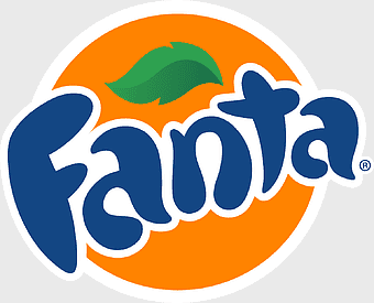 Fanta logo, orange soda brand, Coca-Cola Fanta, circle logo design, citrus beverage icon, soft drink emblem, fruity drink symbol