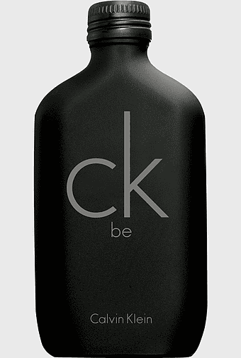 Calvin Klein CK Be Eau de Toilette, unisex perfume bottle, CK One liquid musk, cosmetics fragrance, matte black glass container, elegant minimalist design, aromatic product graphy