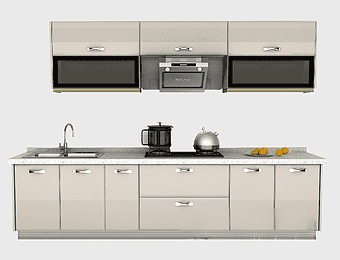 kitchen counter design, kitchen cabinet furniture, kitchen appliance setup, countertop with sink, modern kitchen layout, integrated kitchen appliances, kitchen storage solutions