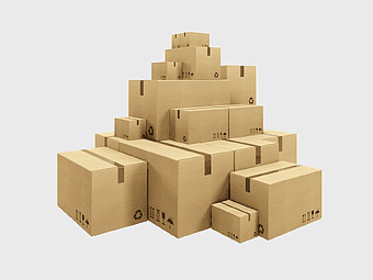 cardboard box stack, corrugated fiberboard packaging, warehouse storage solutions, palletized cargo, shipping container alternatives, eco-friendly packaging options, bulk box distribution