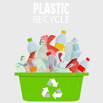 plastic recycling bin, environmental protection container, waste management solution, green recycling symbol, sustainable waste disposal, eco-friendly trash collection, plastic bottle recycling process