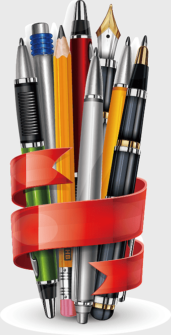 assorted-color pens, stationery supplies, creative drawing tools, school material, office stationery set, educational art supplies, writing instruments collection