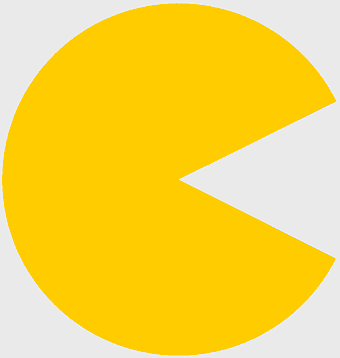 Professor Pac-Man Arcade, Pacman yellow circle, single-player video game, toru Iwatani design, retro gaming icon, pixel art character, classic arcade symbol