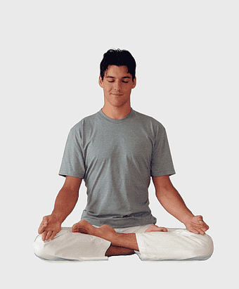 men's meditate gesture, Sivananda Yoga, meditation pose, sitting balance, tranquility practice, mindful relaxation, Zen discipline