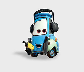 Guido Cars character, Pixar animated vehicle, Mater cartoon car, Walt Disney Company automotive, animated car design, cartoon vehicle illustration, Pixar movie character