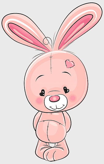 cute pink bunny cartoon, rabbit illustration for children, Easter bunny design, pink rabbit drawing, whimsical animal art, adorable mammal character, playful bunny visuals