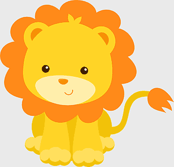 Lion Infant, Baby shower, cartoon lion, safari party, cute animal illustration, children's art, jungle theme, animal-themed decor