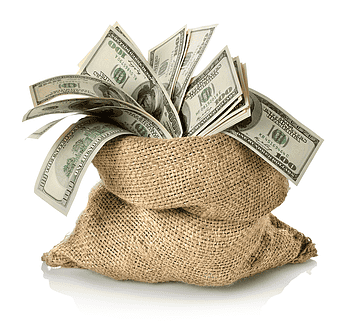 money bag with cash, united states dollar banknotes, finance savings, currency storage, financial wealth, cash management, investment funds