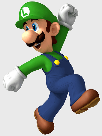 Luigi illustration, Super Mario Bros character, Luigi in Superstar Saga, Luigi video game mascot, cartoon Luigi art, green plumber character, Nintendo gaming icon