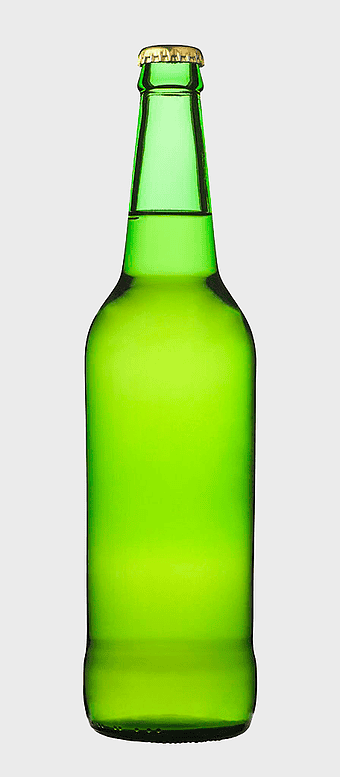 green glass bottle, beer bottle illustration, green beer bottle, alcoholic beverages, refreshing drink, beverage packaging, eco-friendly glassware