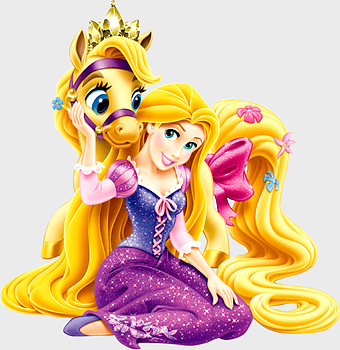 Rapunzel Palace Pets, Disney Princess Tangled, Rapunzel Pony, Whisker Haven Toys, cartoon princess characters, magical fairy tale art, enchanted pony illustration