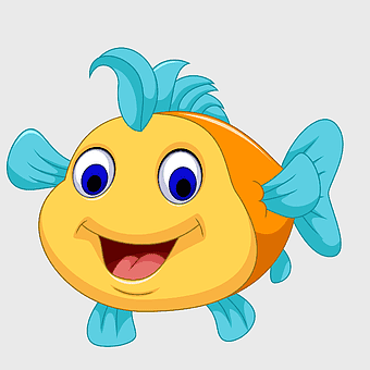 cartoon fish illustration, cute cartoon fish, happy birthday cartoon fish, cartoon eyes fish, aquatic cartoon character, marine life illustration, cheerful fish art