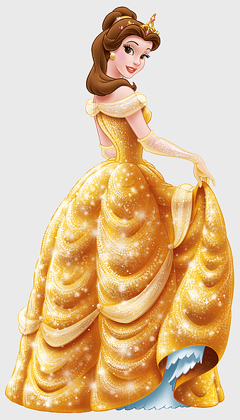 Disney Princess Belle, Beauty and the Beast figurine, Belle's Magical World, Disney's Beauty and the Beast, enchanted princess, fairytale character, golden gown
