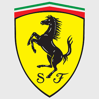 Ferrari logo, LaFerrari emblem, Scuderia Ferrari symbol, Ferrari yellow shield, Italian racing heritage, automotive branding, luxury sports car iconography