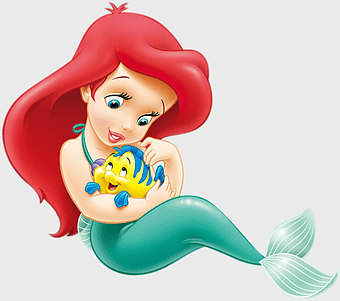 Ariel the Mermaid, baby Ariel, Disney Princess, little Mermaid, mermaid illustration, underwater fantasy, cartoon character art