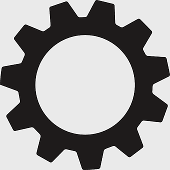 black gear mechanism, gear train rotation, black and white sprocket, machine hardware accessory, industrial gear design, mechanical wheel function, precision engineering components