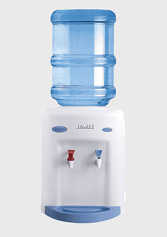 white hot and cold water dispenser, Crystal Mountain water cooler, blue bucket, purified water, office water dispenser, water cooler machine, drinking water station