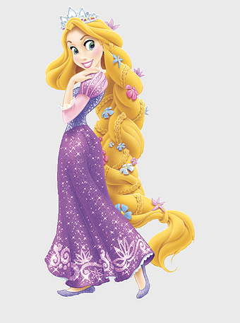 Rapunzel Disney Princess, Tangled character, purple gown, braided hair, enchanted princess, fairytale costume, Disney animation