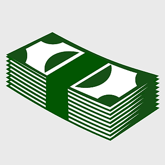 money stack, green banknotes, finance illustration, money, cash bundle, financial assets, wealth symbol