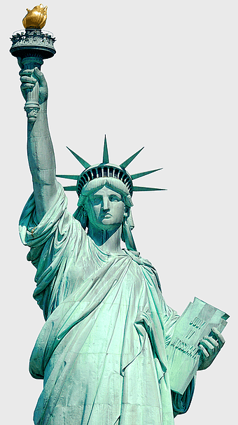 Statue of Liberty, New York City monument, Liberty Island landmark, sculpture art piece, American symbol, torch of freedom, iconic figure