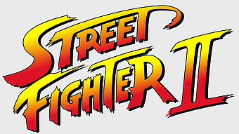 Street Fighter II logo, Capcom Fighting Game, Retro Gaming Icons, Chun-Li and Ryu characters, Arcade Game Interfaces, Classic Video Game Art, 90s Gaming Culture