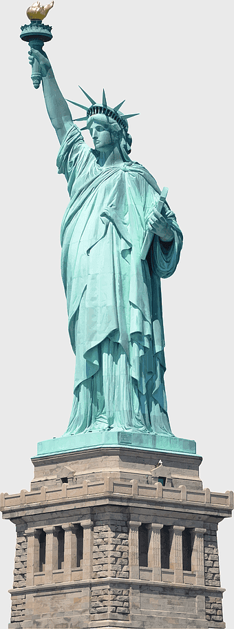 Statue of Liberty New York, Liberty Island monument, classical sculpture artwork, national historic landmark, iconic American symbol, torch of freedom, New York City travel destination