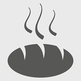 bread pizza logo, monochrome crescent symbol, black and white bakery icon, cheese food silhouette, fresh baked goods logo, culinary crescent graphic, minimalist bread branding