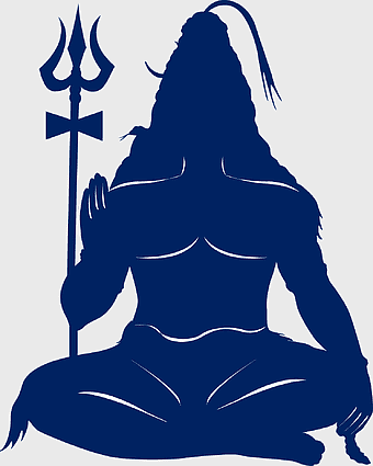 Lord Shiva silhouette, Maha Shivaratri devotion, Parvati Bhakti illustration, Hinduism artistic depiction, trident religious icon, meditative posture art, spiritual figure design