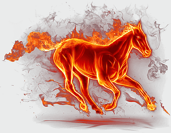 fire pony illustration, flame horse silhouette, mustang in flames, fine horse desktop image, fiery equine fantasy, burning mustang art, mythical pony en feu