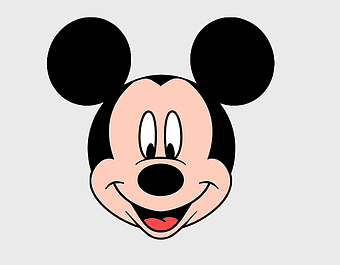 Mickey Mouse face, cartoon mouse character, Walt Disney iconic figure, animated Mickey Mouse, classic Disney art, cheerful mouse illustration, vintage Disney drawing