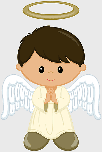 baby angel, cartoon angel, praying child, fictional character, divine innocence, heavenly wings, angelic artistry
