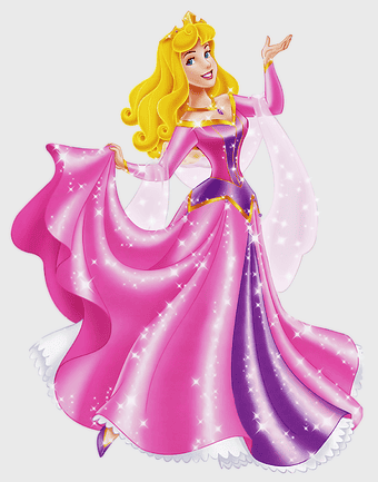 Princess Aurora Disney, Sleeping Beauty character, pink and purple gown, Disney princess illustration, fairy tale princess, magical princess costume, enchanted royal attire