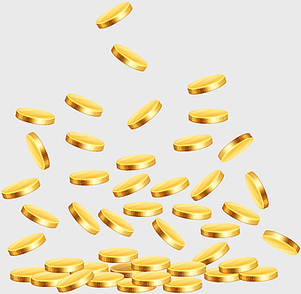 gold coin, coins falling, yellow coins, gold currency, treasure hunt, financial wealth, shiny objects