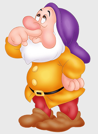 Snow White and the Seven Dwarfs Thumb Toy, Sneezy Dwarf Illustration, Disney Cartoon Character, Seven Dwarfs Art, Fantasy Figure, Classic Fairy Tale, Magical Dwarf Portrait