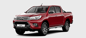 Toyota Hilux pickup truck, red Toyota Hilux, vehicle transport, truck bed part, off-road vehicle, automotive exterior design, compact utility vehicle