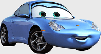 Sally Carrera, cartoon car, sports car, vehicle, blue sports car, animated vehicle, Pixar character