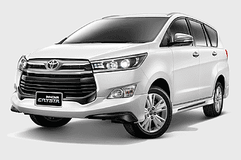 white Toyota Innova Crysta SUV, Toyota Innova Crysta, mid size car, compact MPV, luxury family vehicle, modern automotive design, silver SUV exterior
