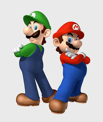 Mario and Luigi characters, Super Mario Bros video game, Mario Luigi Partners in Time, Nintendo gaming mascots, Mario Luigi figurines, Mario Luigi cartoon art, Mario Luigi adventure series