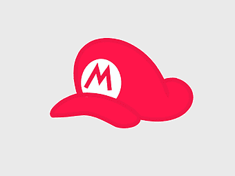 Mario hat, Super Mario Bros logo, red cap, Nintendo video game, iconic gaming symbol, classic game character, pixel art style