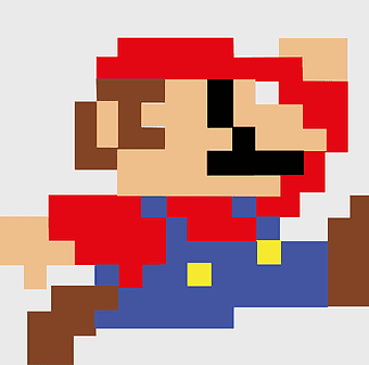 Super Mario Bros pixel art, New Super Mario Bros U illustration, 8-bit Mario character, Super Mario 64 retro gaming, classic Nintendo game art, vintage video game graphics, pixelated Mario design