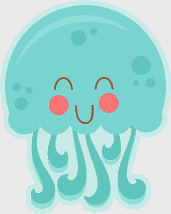 cute cartoon jellyfish, aquatic invertebrate illustration, charming sea creature, marine life art, fantasy underwater character, oceanic artistic design, whimsical jellyfish graphic