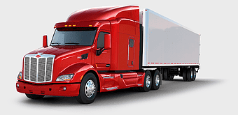 red freight truck, Peterbilt 379, semi-trailer truck, cargo transport, long-haul trucking, commercial vehicle design, trucking industry